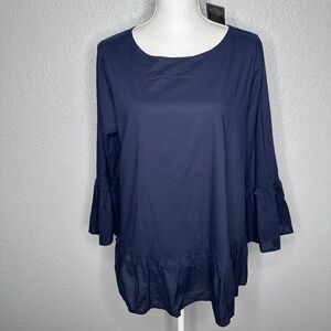 NWT Blue Peplum top‎ DG2